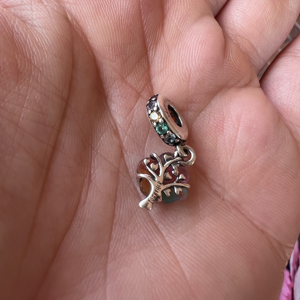 Pandora Silver Charm with Multicolor Gemstones - Picture 3 of 5